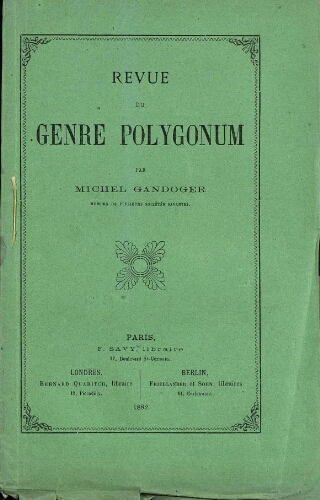 Revue du genre Polygonum