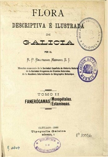 Flora descriptiva é ilustrada de Galicia [...] Tomo 2