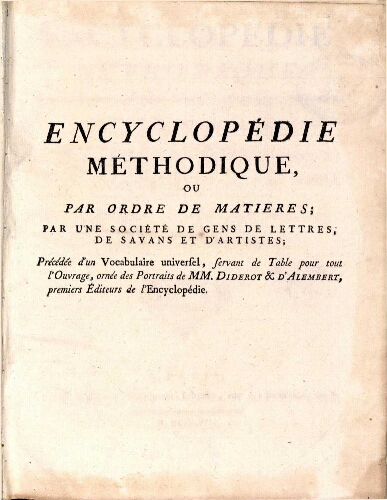 Encyclopédie méthodique. Botanique [...] Tome huitième