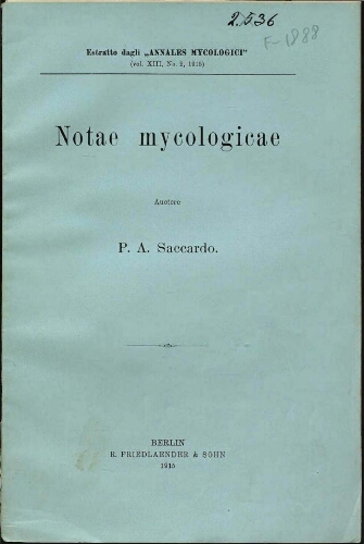 Notae mycologicae. Series 19