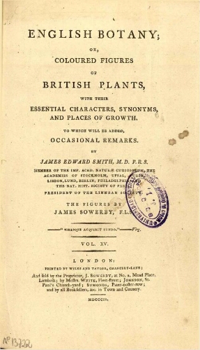 English botany [...] Vol. XV