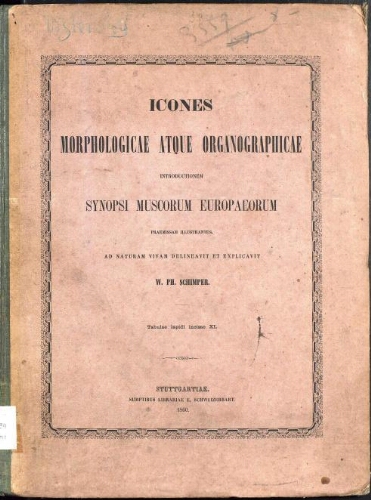 Icones morphologicae atque organographicae