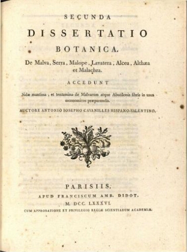 Secunda dissertatio botanica
