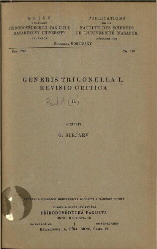 Generis Trigonella L. revisio critica. II