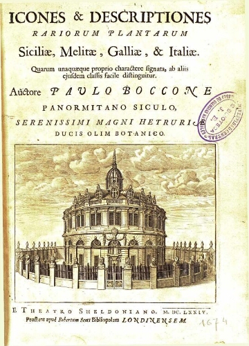 Icones & descriptiones rariorum plantarum Siciliae, Melitae, Galliae, & Italiae