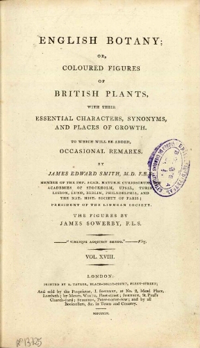 English botany [...] Vol. XVIII