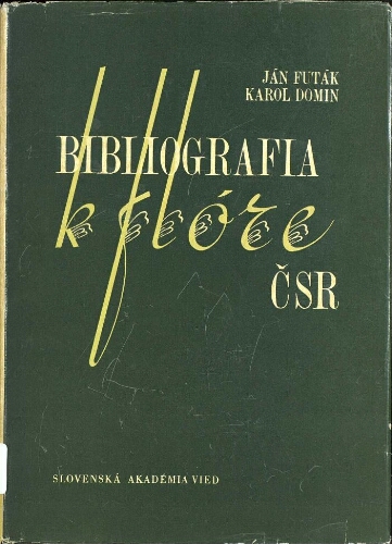 Bibliografia k flóre ČSR do r. 1952
