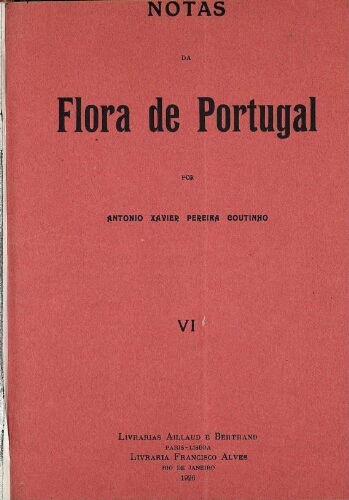 Notas da Flora de Portugal [...] VI