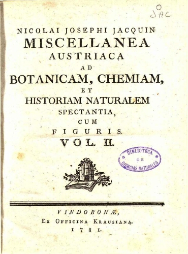 Miscellanea Austriaca [...] Vol. II
