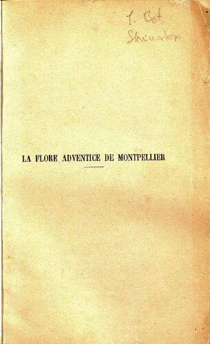 La flore adventice de Montpellier