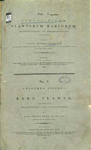 Fasc. I. Icones pictae plantarum rariorum