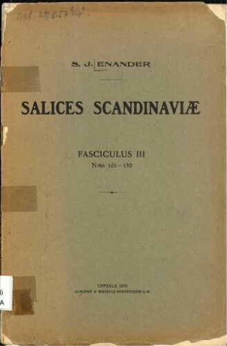 Salices Scandinaviae exsiccatae. Fasciculus III
