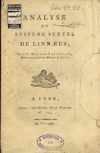 Analyse du systême sexuel de Linnaeus