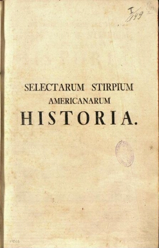 Selectarum stirpium Americanarum historia