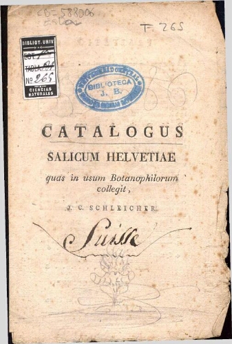 Catalogus Salicum helvetiae