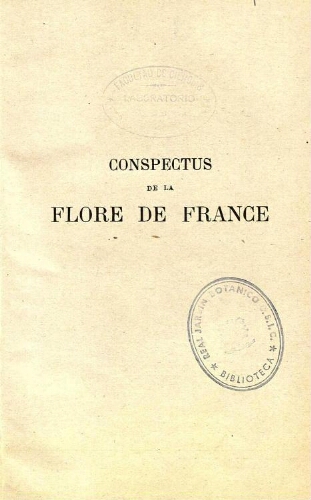 Flore de France [...] Supplément