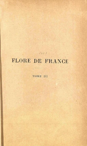 Flore de France [...] Tome III