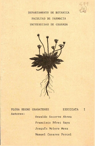Flora Regno Granatense. Exsiccata I