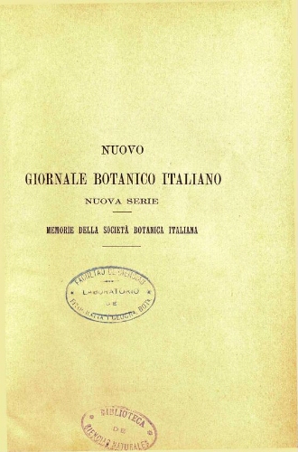 Nuovo Giornale botanico italiano. Nuova serie. V. 7