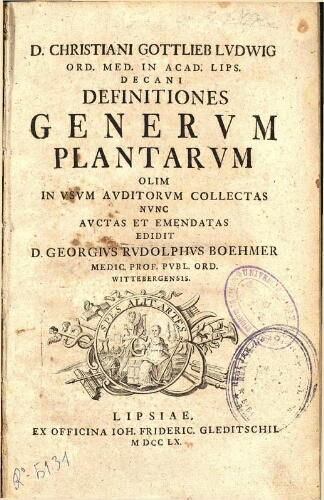 Definitiones generum plantarum [3.ª ed.]