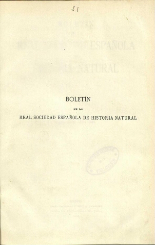 Boletín de la Real Sociedad Española de Historia Natural. Tomo 42. -- Año 1944