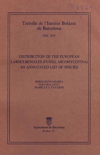 Treballs de l'Institut Botànic de Barcelona. Vol. XIV