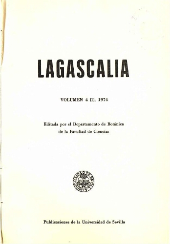 Lagascalia. Volumen 4