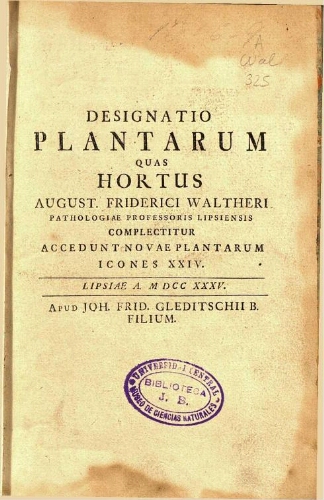 Designatio plantarum