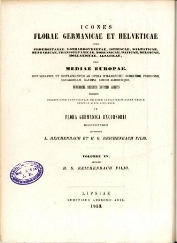 Icones florae Germanicae et Helveticae [Reimp. col.] [...] Volumen XV