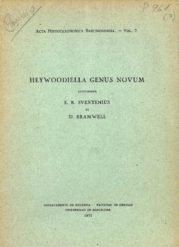 Heywoodiella genus novum