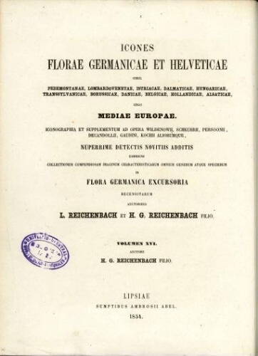 Icones florae Germanicae et Helveticae [Reimp. col.] [...] Volumen XVI
