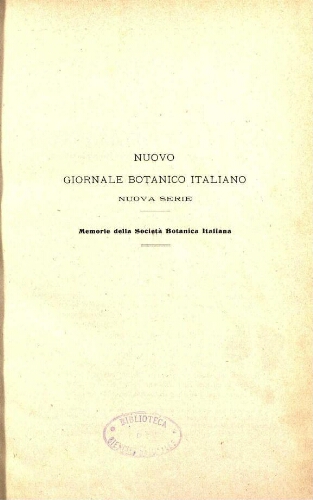 Nuovo Giornale botanico italiano. Nuova serie. V. 32