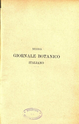 Nuovo Giornale botanico italiano. V. 17