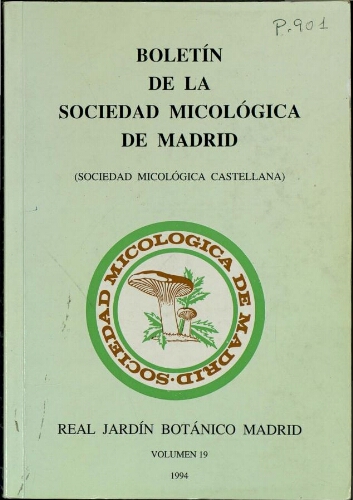 Boletín de la Sociedad Micológica de Madrid. Vol. 19