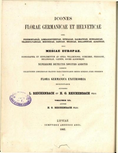 Icones florae Germanicae et Helveticae [Reimp. col.] [...] Volumen XX