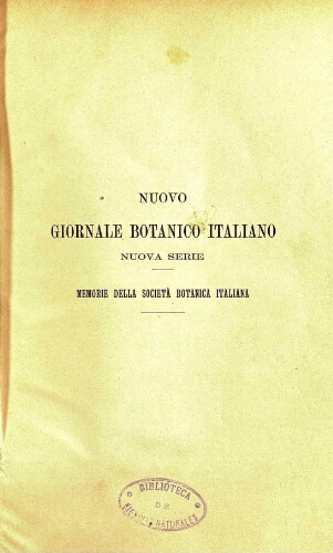 Bullettino della Societá botanica italiana. Anno 1899