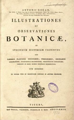 Illustrationes et observationes botanicae