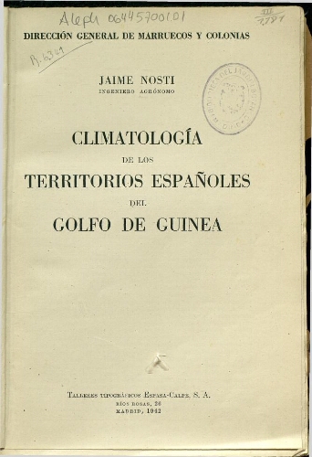 Climatología de los territorios españoles del golfo de Guinea