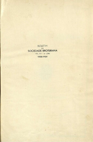 Boletim da Sociedade Broteriana. Vol. XIII (II Série)