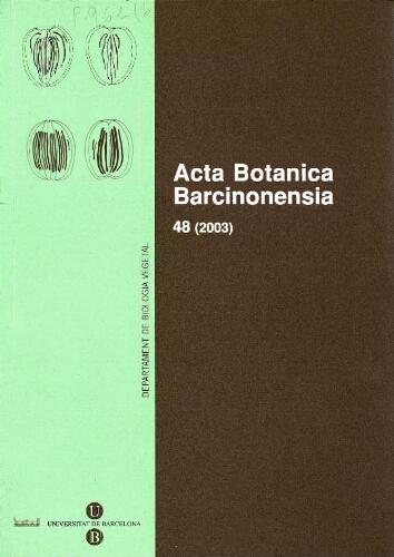 Acta Botanica Barcinonensia. [Vol.] 48