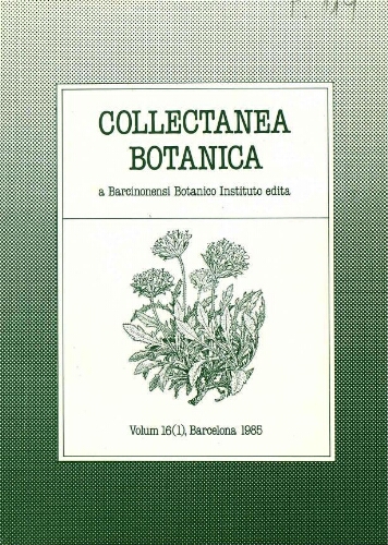 Collectanea botanica (Barcelona) [...] Vol. 16