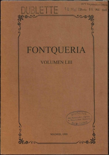 Fontqueria. Volumen 53