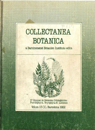 Collectanea botanica (Barcelona) [...] Vol. 13