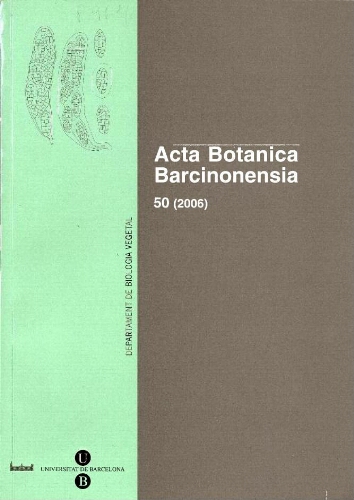 Acta Botanica Barcinonensia. [Vol.] 50