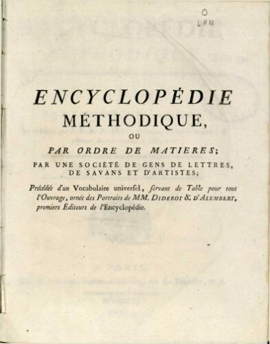 Encyclopédie méthodique. Botanique [...] Supplément, tome II
