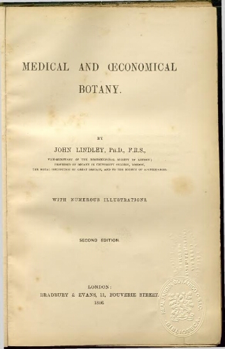 Medical and oeconomical botany