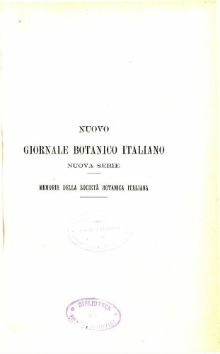 Bullettino della Societá botanica italiana. Anno 1905