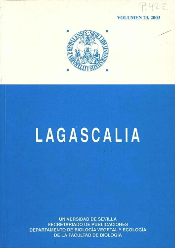 Lagascalia. Volumen 23