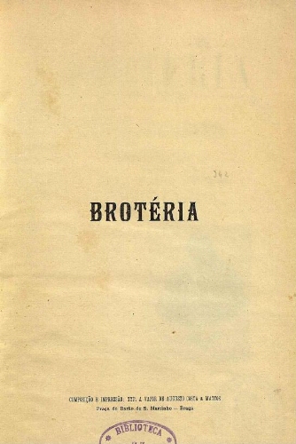 Brotéria. Série Botânica [...] Volume X