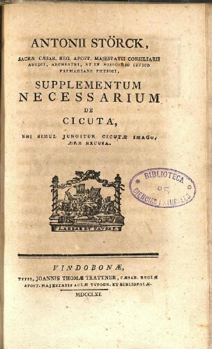 Supplementum necessarium de Cicuta